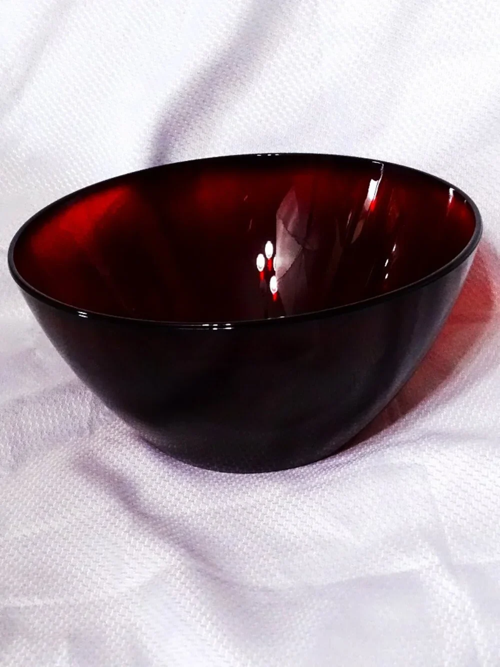 Vtg Arcoroc France Ruby Red Large 9